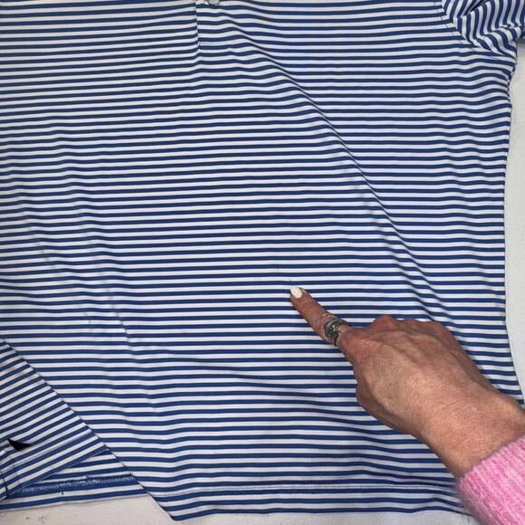 UNTUCKit Polo Preppy Designer Breathable Athletic Gym Golf Comfort Striped Shirt - Picture 11 of 12